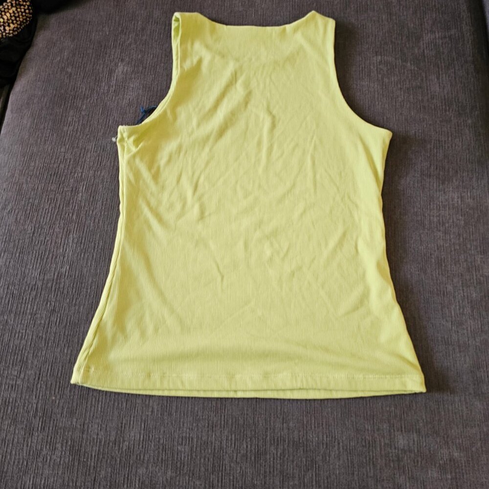 Tahari Modern Essentials Tank Top Women's Yellow Sleeveless Pullover Size Small - Picture 4 of 11